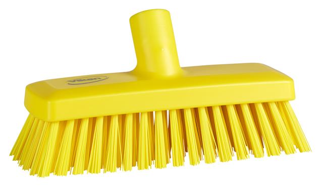 Compact Wall/Deck Scrub, 225 mm, Hard, Yellow