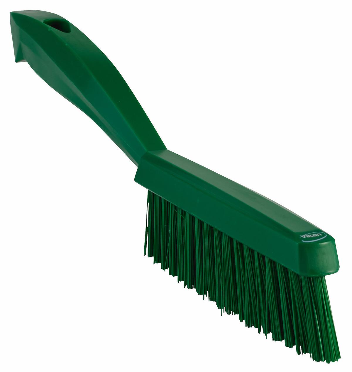 Narrow Hand Brush w/Short Handle, 300 mm, Very hard, Green