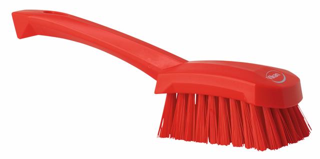 Washing Brush w/short Handle, 270 mm, Hard, Red