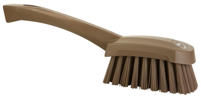 Washing Brush w/short Handle, 270 mm, Hard, Brown