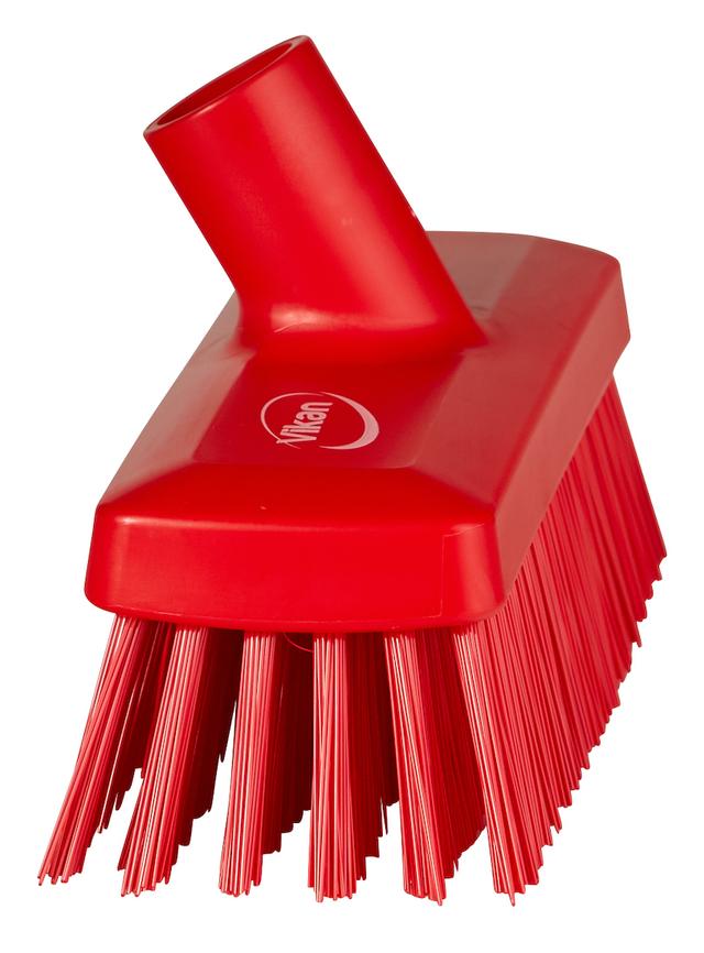 Compact Wall/Deck Scrub, 225 mm, Hard, Red