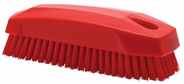 Vikan Hand Brush S / Nailbrush, 130 mm, Hard, Red