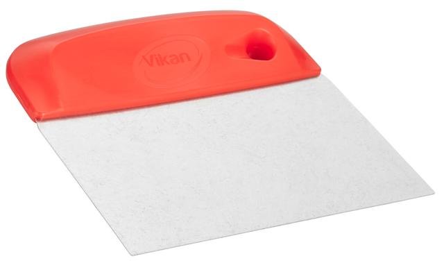 Vikan Dough Cutter/Scraper, Stainless Steel Blade, Flexible, 146 mm, Red