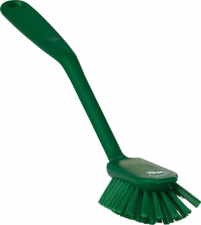 Dish Brush w/Scraping Edge, 280 mm, Medium, Green