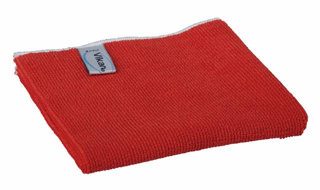 Vikan Basic microfibre cloth, 40 x 40 cm, Red