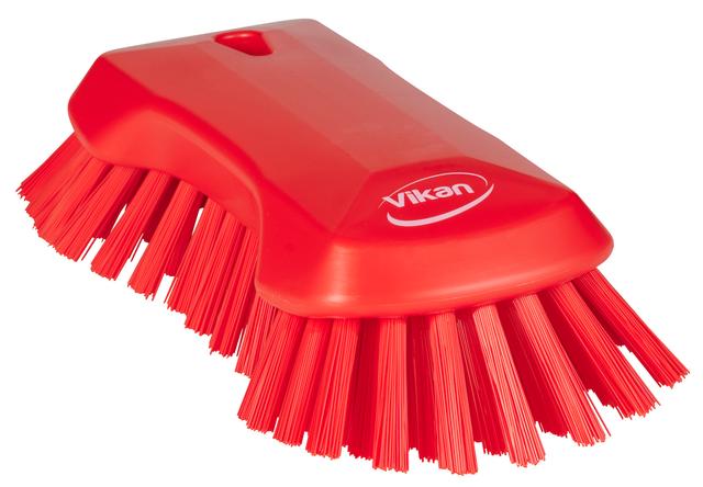 Vikan XL Hand Brush, 230 mm, Very hard, Red