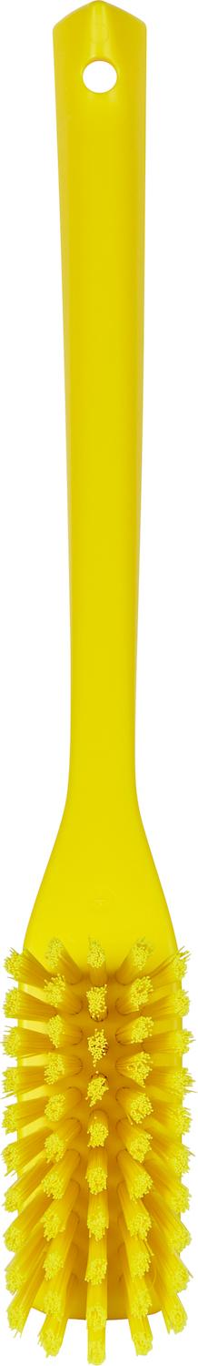 Narrow Cleaning Brush with Long Handle, 420 mm, Hard, Yellow