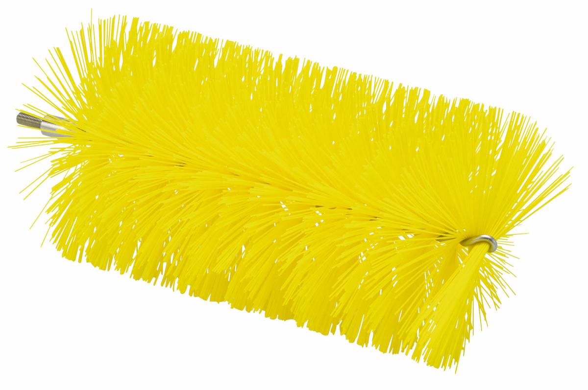 Tube Brush f/flexible handle 53515 or 53525, Ø90 mm, 200 mm, Medium, Yellow