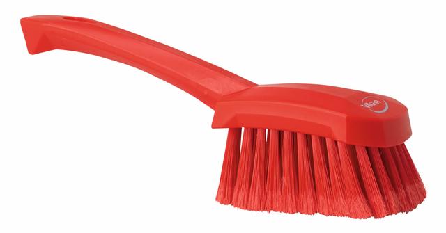 Washing Brush w/short Handle, 270 mm, Soft/split, Red