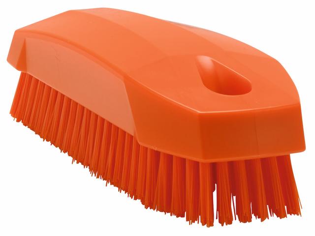 Vikan Hand Brush S / Nailbrush, 130 mm, Hard, Orange