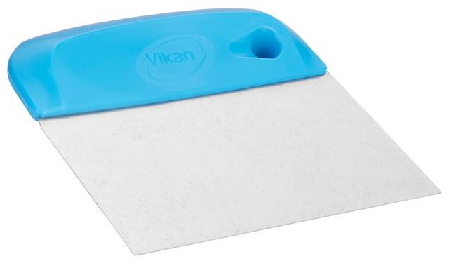 Vikan Dough Cutter/Scraper, Stainless Steel Blade, Flexible, 146 mm, Blue