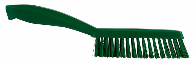 Narrow Hand Brush w/Short Handle, 300 mm, Very hard, Green