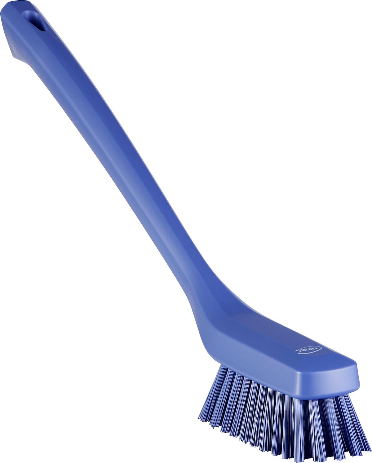 Narrow Cleaning Brush with Long Handle, 420 mm, Hard, Purple