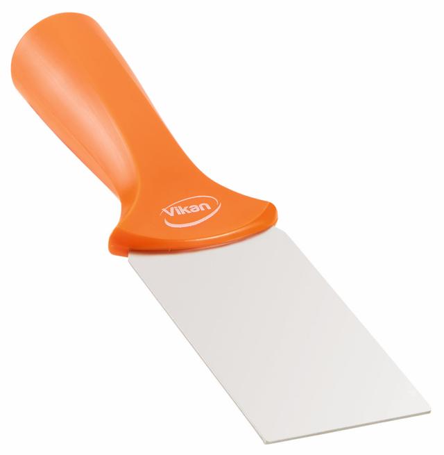 Stainless Steel Scraper with Threaded Handle, 50 mm, Orange