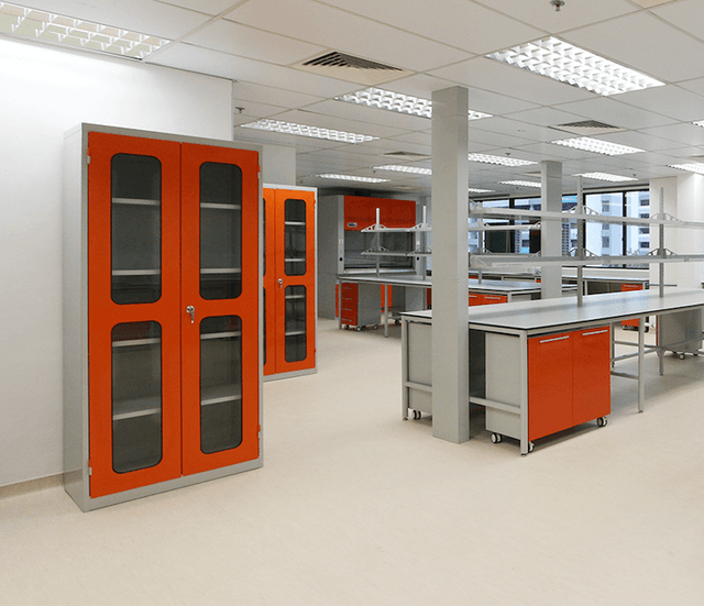 Advancelab Tall storage cabinet, (mm) 900 x 500 x 2100, glass doors, 5 shelvings, electrogalvanised steel