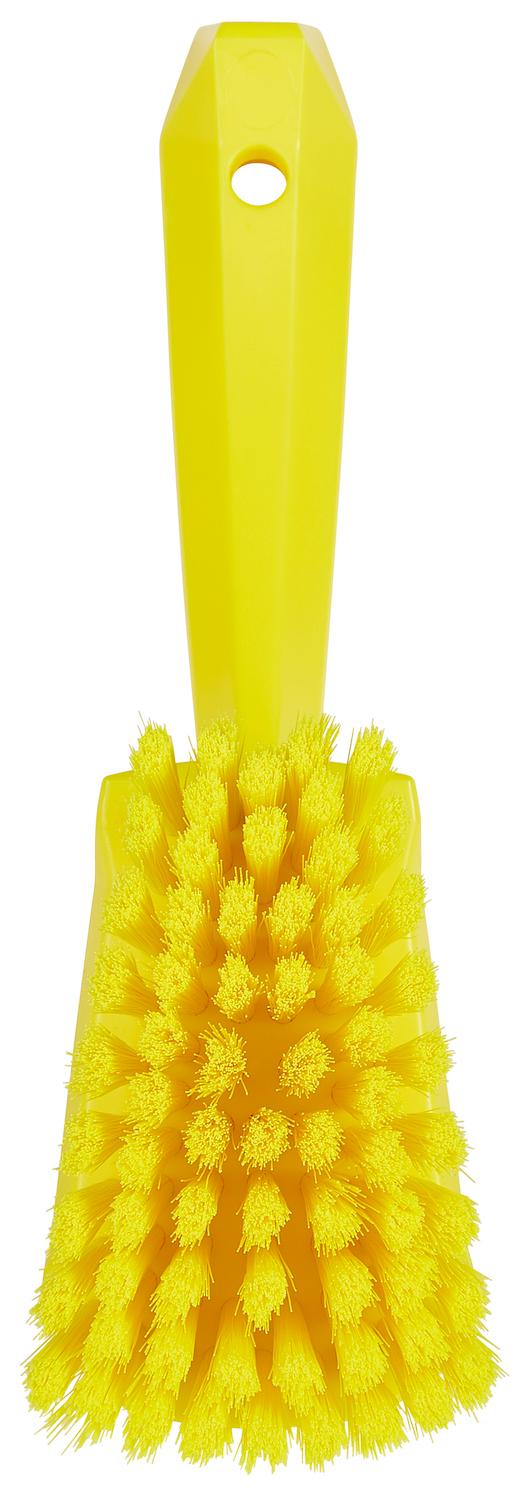 Vikan Washing Brush w/short Handle, 270 mm, Soft, Yellow