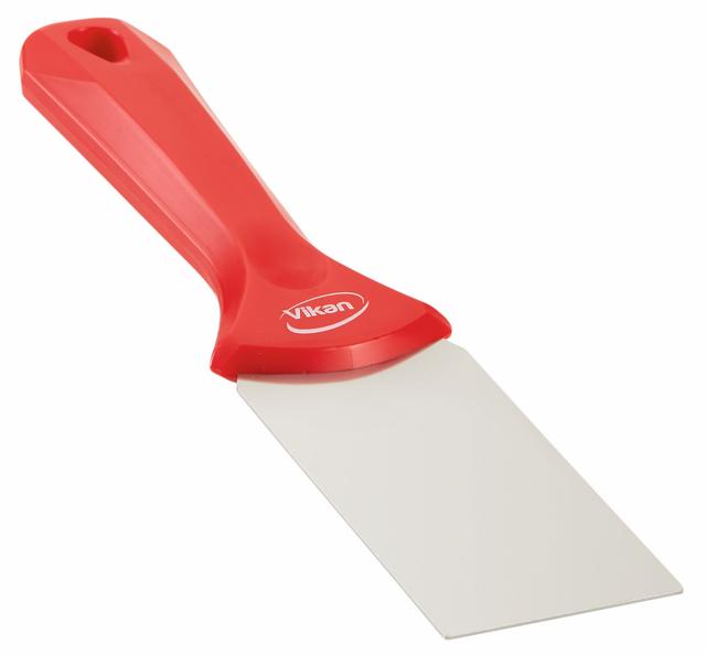 Stainless Steel Hand Scraper, 50 mm, Red