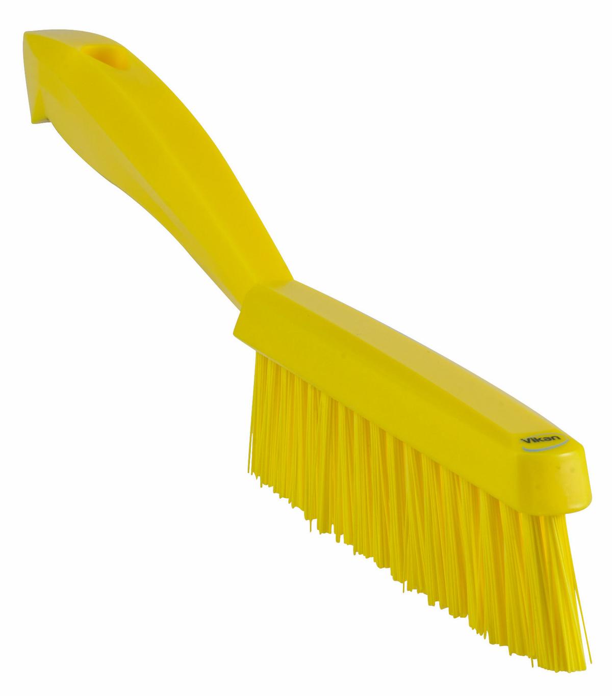 Narrow Hand Brush w/Short Handle, 300 mm, Very hard, Yellow