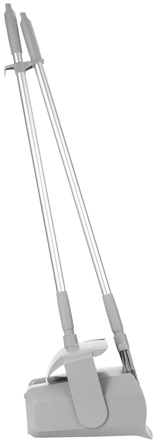 Vikan Dustpan set, closable with broom, 335 mm, Medium, Grey Vikan Dustpan set, closable with broom, 335 mm, Medium, Grey