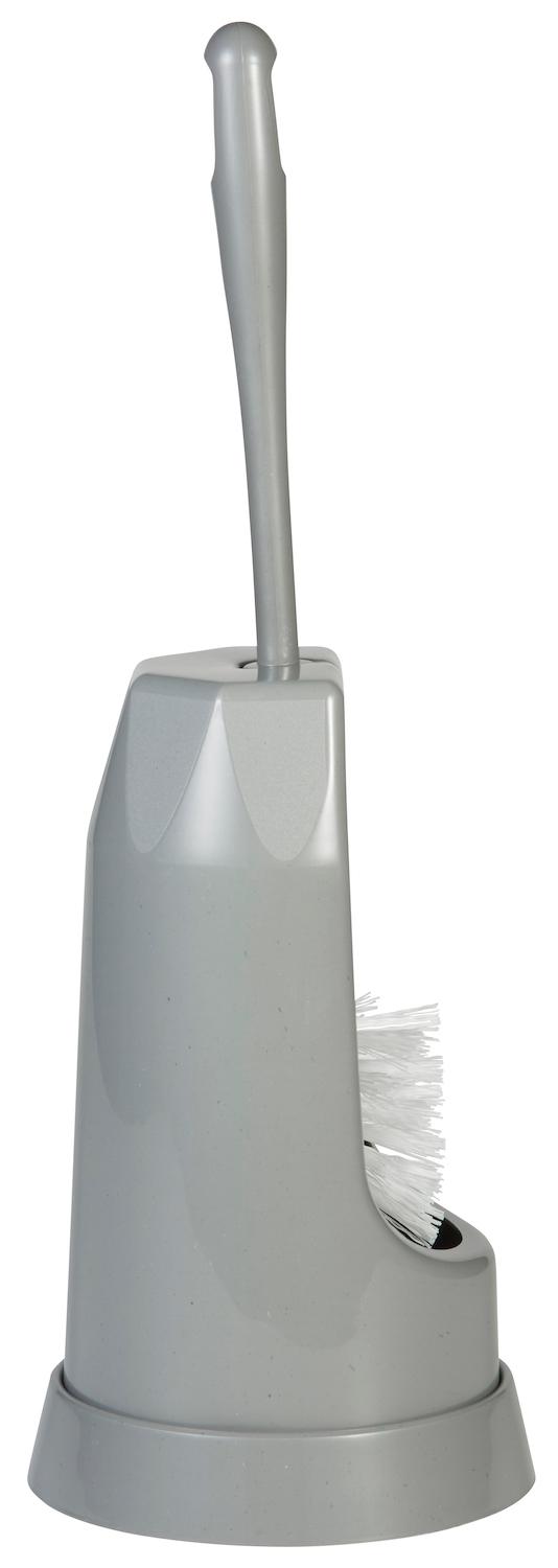 Vikan Toilet Brush w/Rim Brush, 400 mm, Medium, Grey Vikan Toilet Brush w/Rim Brush, 400 mm, Medium, Grey