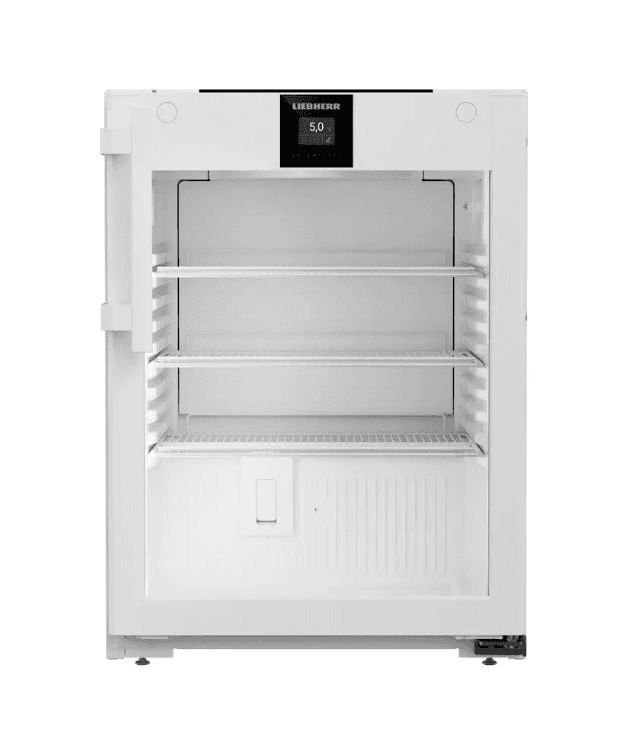 Liebherr HMTvh 1511 pharmaceutical refridgerator, +5 °C, 97 L, fan-assisted cooling, compliant with DIN 13277, glass door Liebherr HMTvh 1511 pharmaceutical refridgerator, +5 °C, 97 L, fan-assisted cooling, compliant with DIN 13277, glass door