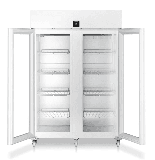 Liebherr SRPvh 1412 laboratory refrigerator, +0 °C ... +16 °C, 1091 L, DIN 13277 compliant, stainless steel inner liner, glass door Liebherr SRPvh 1412 laboratory refrigerator, +0 °C ... +16 °C, 1091 L, DIN 13277 compliant, stainless steel inner liner, glass door
