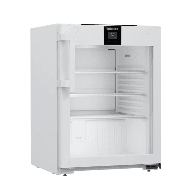 Liebherr HMTvh 1511 pharmaceutical refridgerator, +5 °C, 78 L, with medicine drawers, fan-assisted cooling, compliant with DIN 13277, glass door Liebherr HMTvh 1511 pharmaceutical refridgerator, +5 °C, 78 L, with medicine drawers, fan-assisted cooling, compliant with DIN 13277, glass door